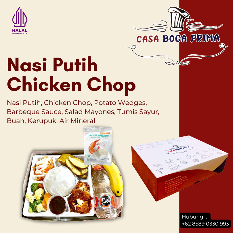 Nasi Putih Chicken Chop Casa Boga Prima