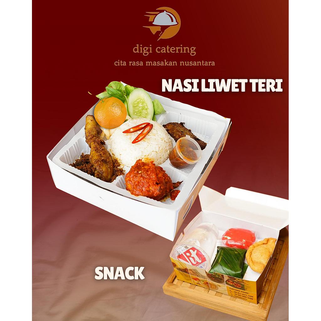 PAKET SNACK BOX &amp; NASI BOX LIWET TERI DIGICATERING