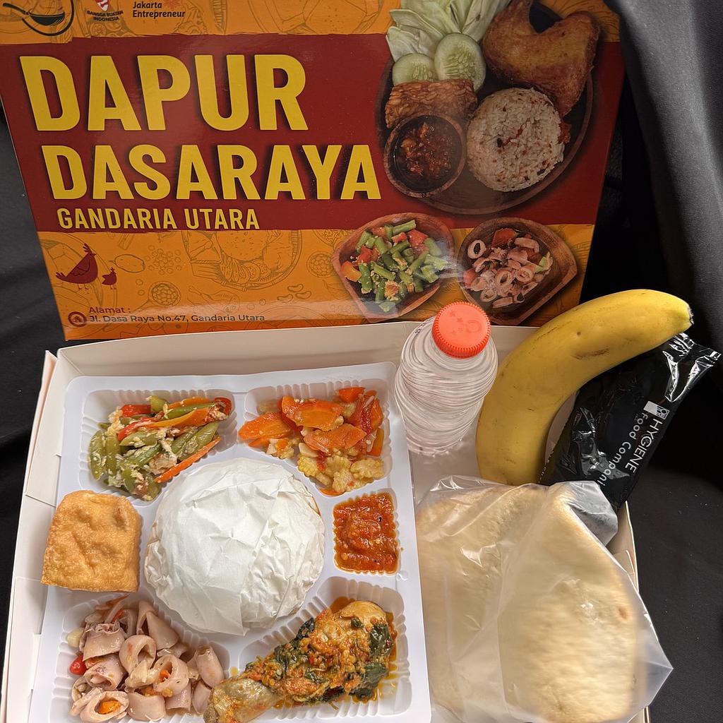 Paket Nasi Komplit -  Ayam Rica &amp; Tumis Cumi