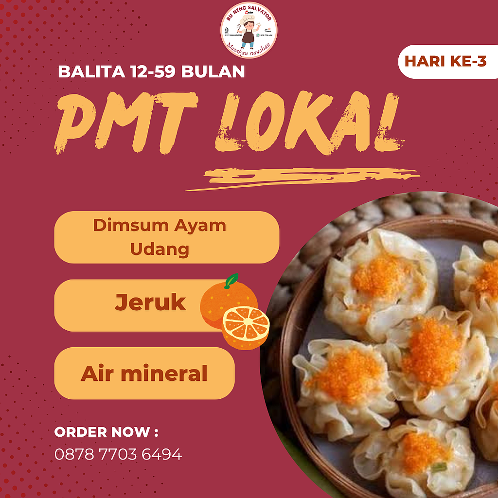 Menu PMT Lokal Balita 12-59 bulan (Hari ke - 3)