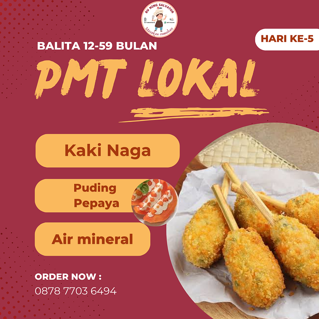 Menu PMT Lokal Balita 12-59 bulan (Hari ke - 5)