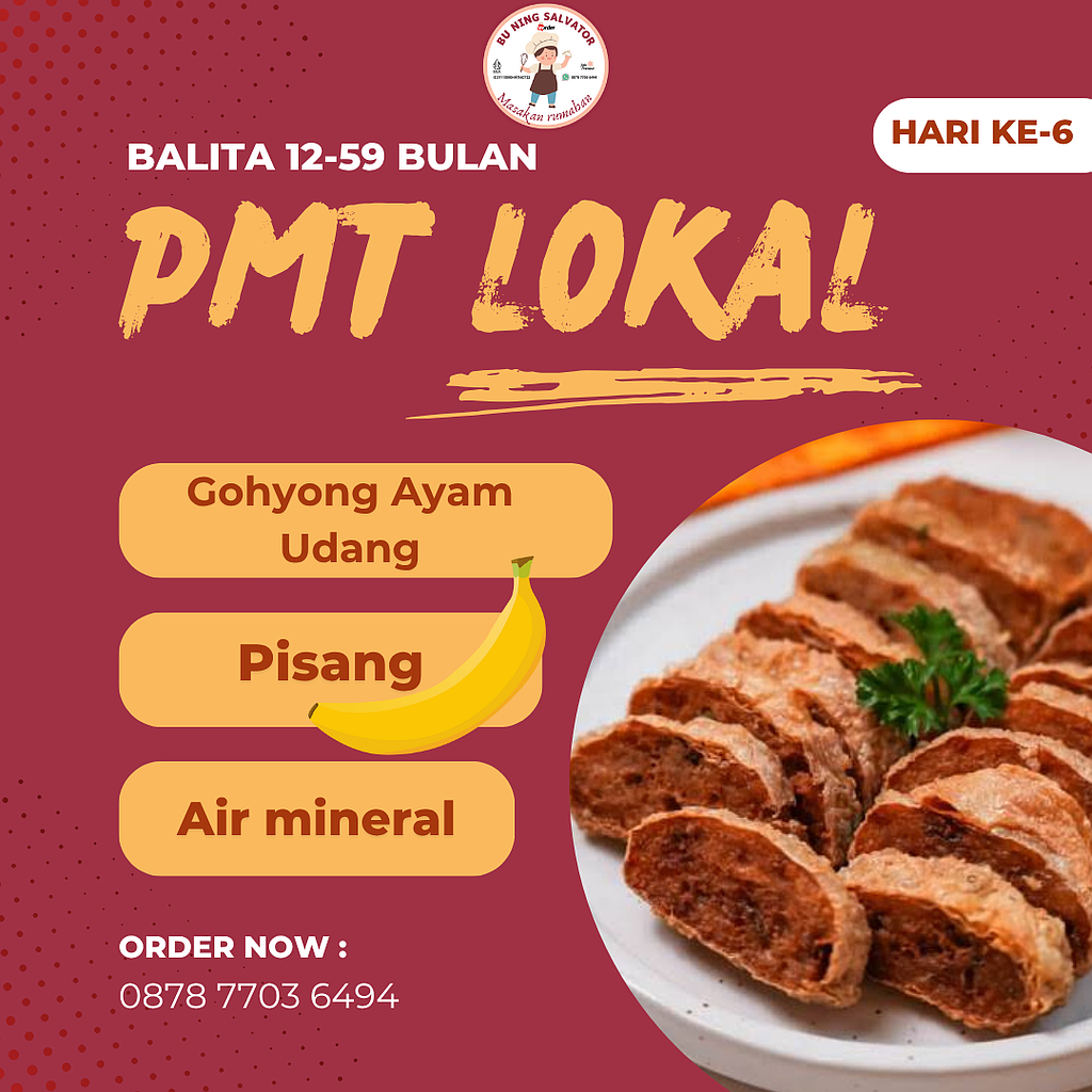 Menu PMT Lokal Balita 12-59 bulan (Hari ke - 6)