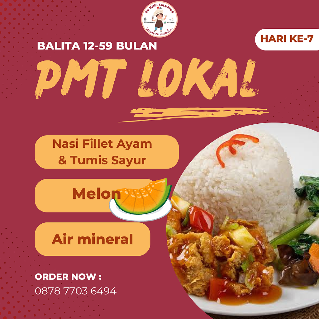 Menu PMT Lokal Balita 12-59 bulan (Hari ke - 7)