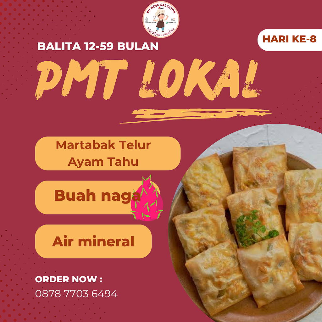 Menu PMT Lokal Balita 12-59 bulan (Hari ke - 8)