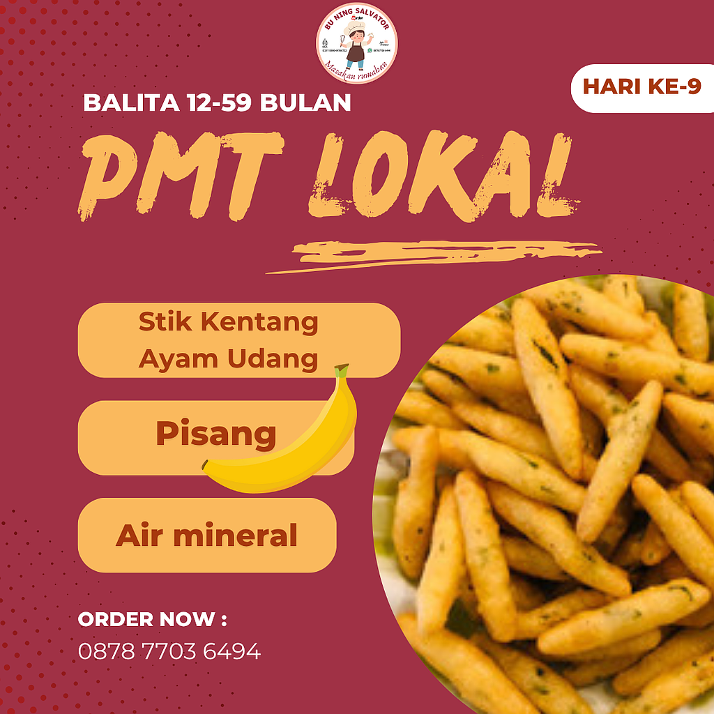 Menu PMT Lokal Balita 12-59 bulan (Hari ke - 9)