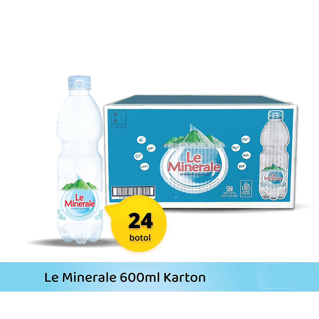 Air Mineral 600 ml x 24/dus