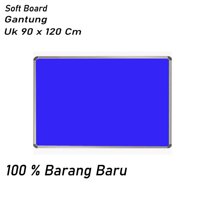 White Board  Spesifikasi:  Softboard/Papa  n Tulis Bludru  Gantung  uk.120 cm x  180 cm