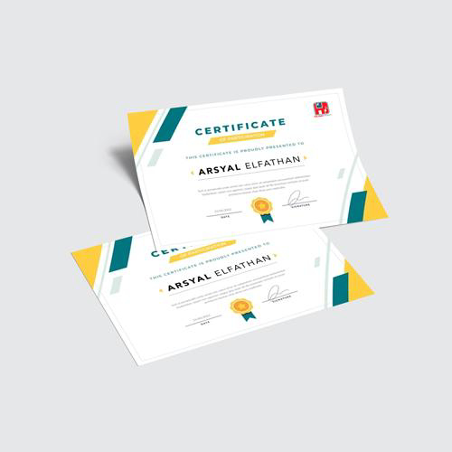 Sertifikat Size A4