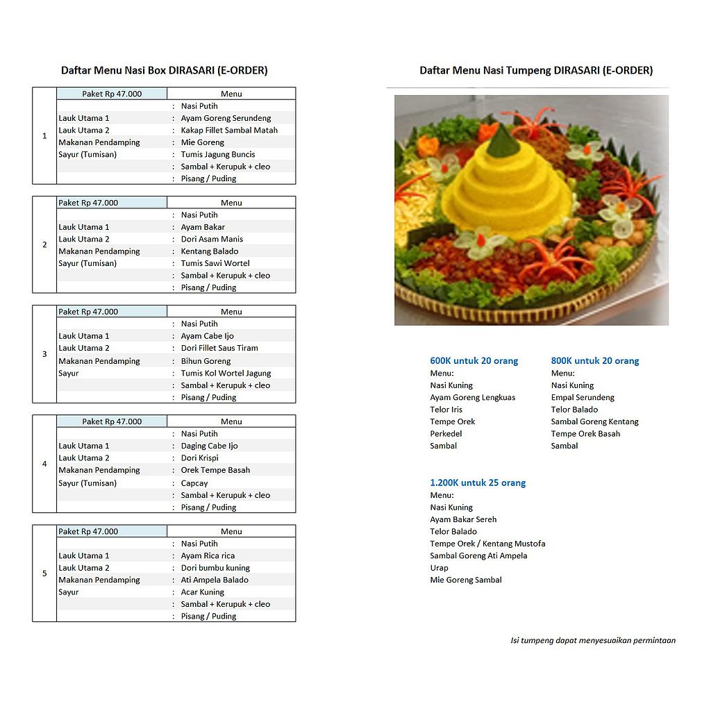 NASI TUMPENG BY DIRASARI