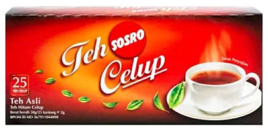 Teh Celup Sosro 2 gr 1 Box/25 Pcs (Padang Dapur Pusako)