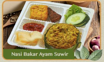 Lunch Box Nasi Bakar Ayam Suwir | Dapur Andala @33.000