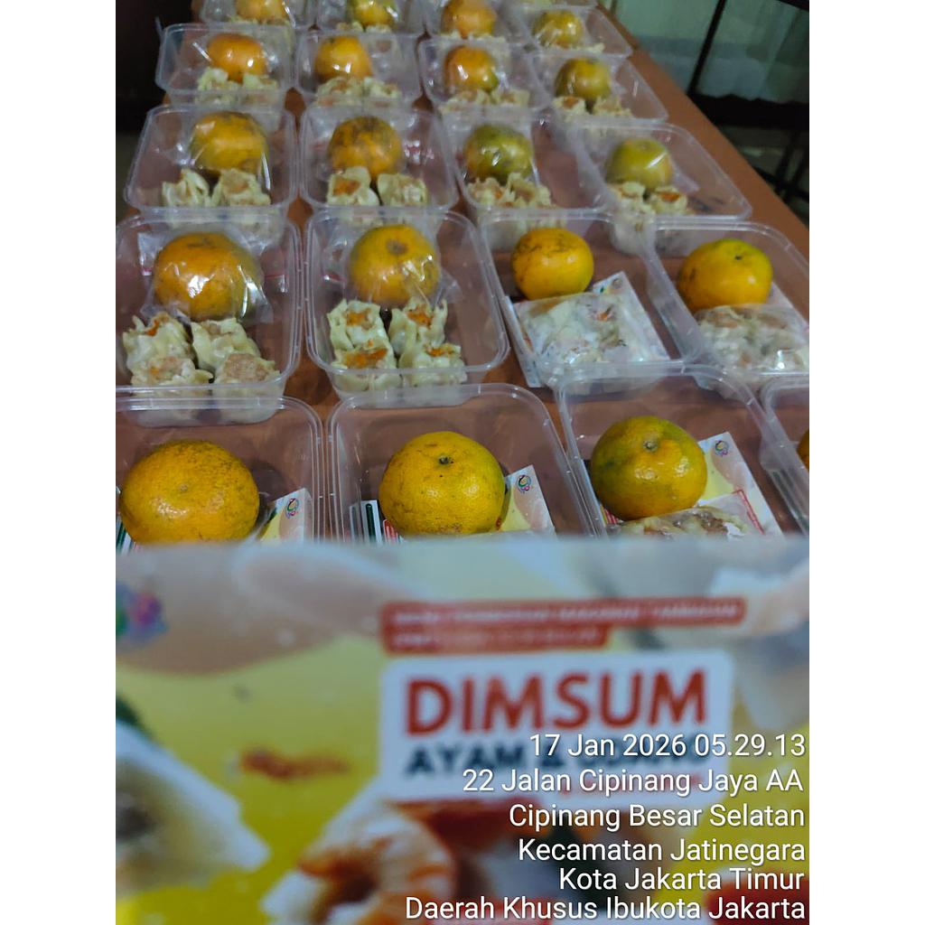 PMT.Dimsum Ayam Udang dan Buah jeruk