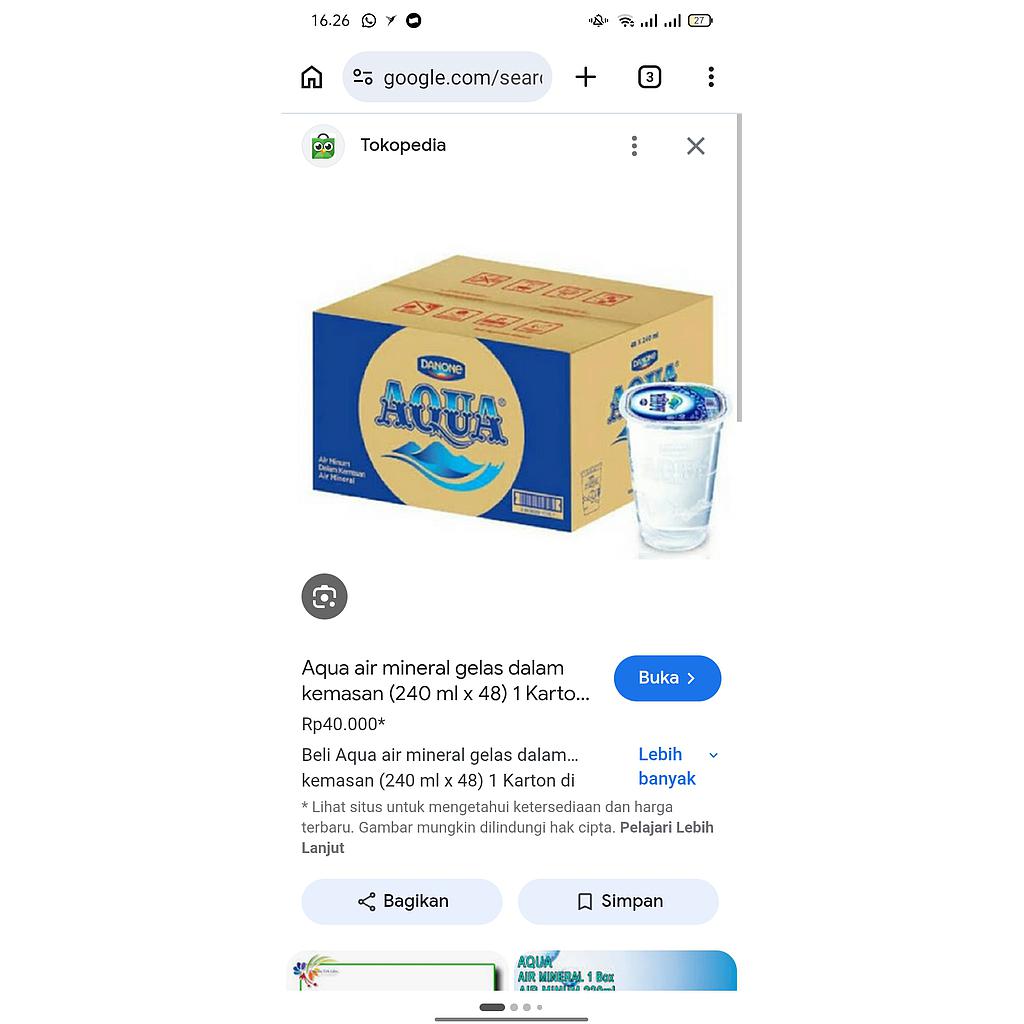 Air kemasan 240 ml