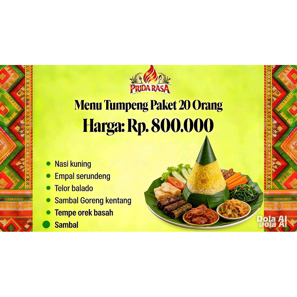 Tumpeng paket 20 orang 800.000
