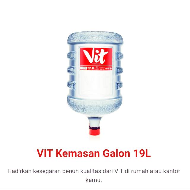 Air Mineral Galon VIT 19 Lt