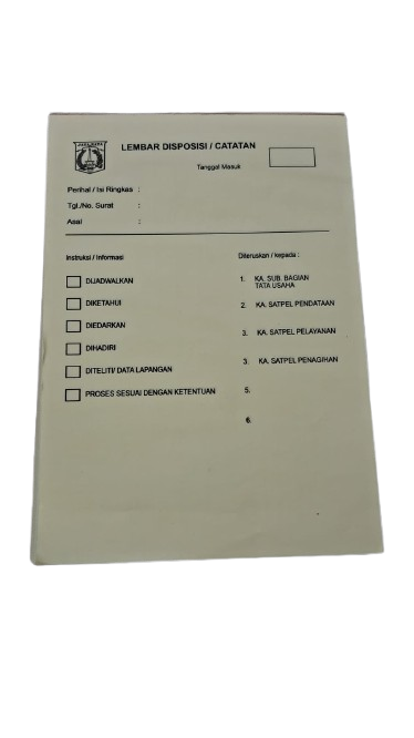 Lembar Disposisi Bahan NCR