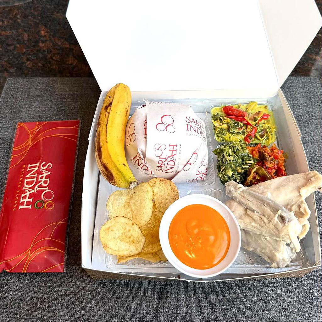 Nasi Box Padang Premium Sari Indah (Ayam Pop)