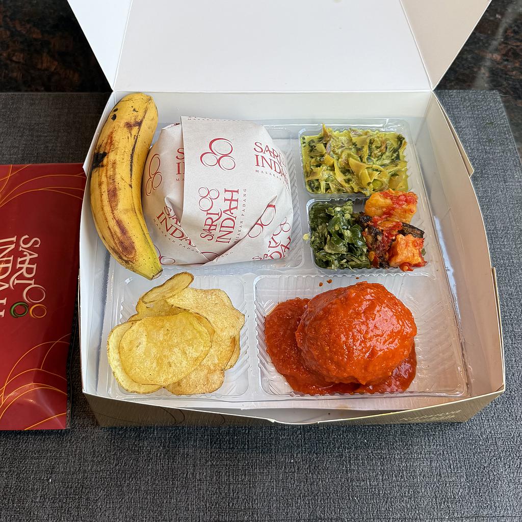 Nasi Box Padang Premium Sari Indah (Telur Balado)