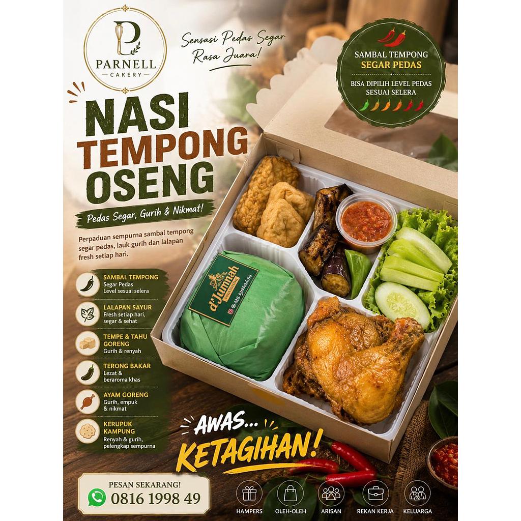 Nasi Tempong Oseng Banyuwangi - Parnell Cakery