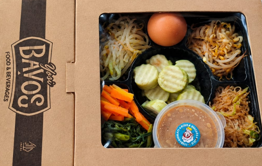 Paket Pecel Sayur + Snack Box Bayos