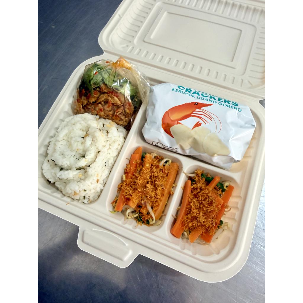 Nasi box tipe silver