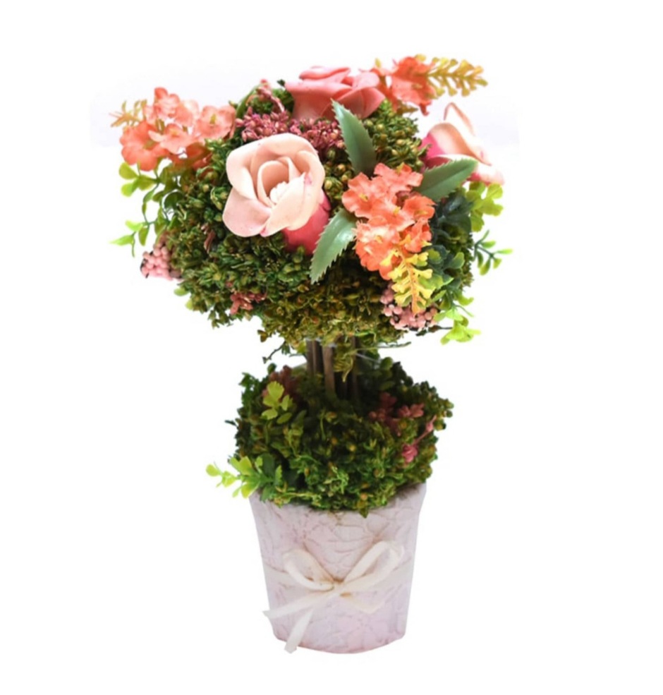 Bunga Kering Asli Peach 20cm