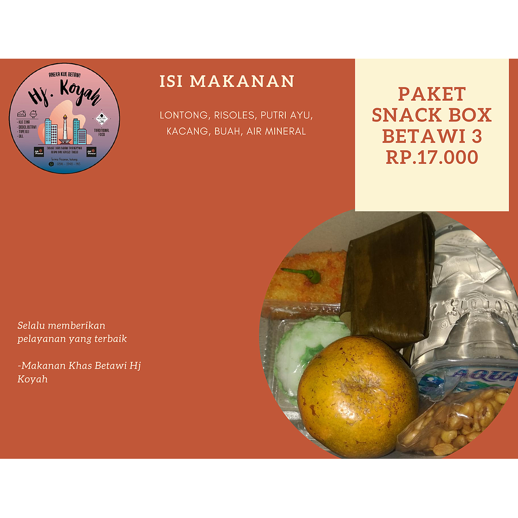 PAKET SNACK BOX BETAWI 3 HJ KOYAH