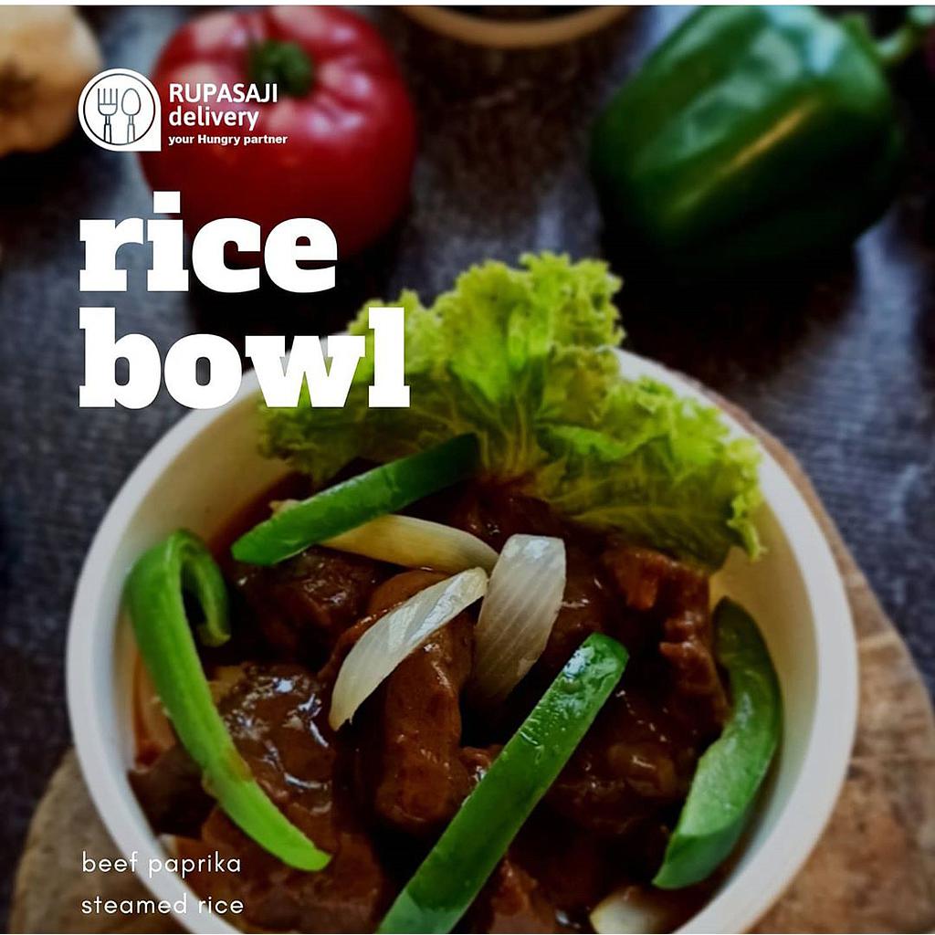 Rice Bowl Beef Paprika