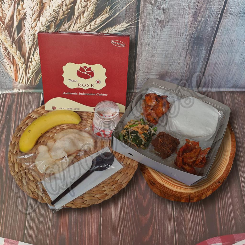 Nasi Box Menu F Standar Dapoer Rose