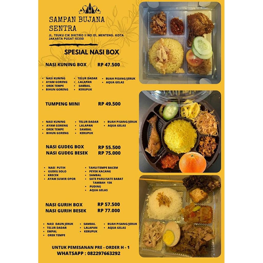 Sampan Bujana Sentra Nasi Daun Jeruk Box