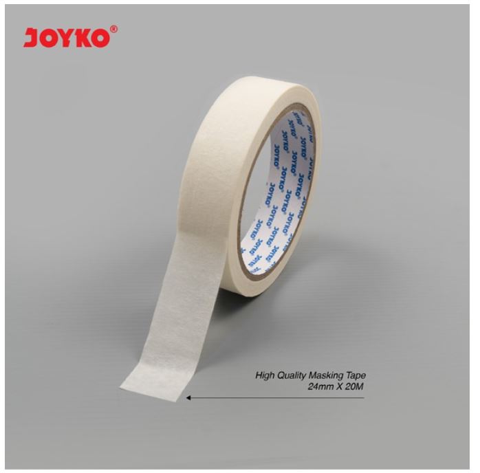 Joyko Masking Tape Lakban Selotip Kertas Solasi Cream 1 inch 24 mm ORI