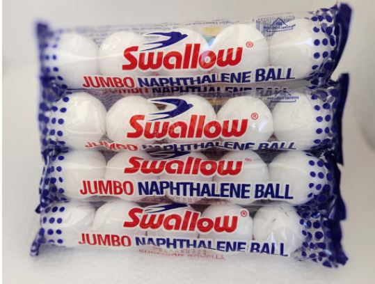 Kamper Barus/Kamper Swallow Naphthalene Ball Toilet Putih Jumbo isi 5