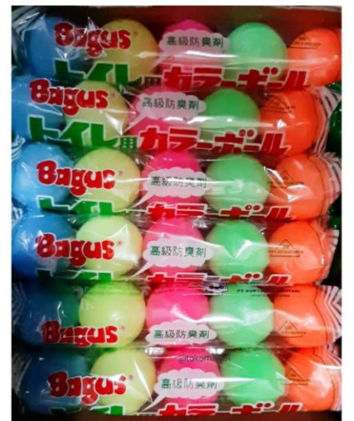 Kamper BAGUS isi 5 Toilet Colour Ball Kamper Warna