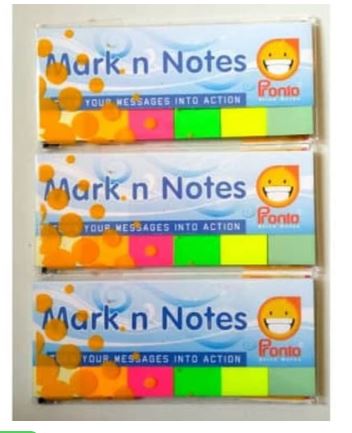 Post it pronto mark n note, 6 color