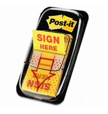 Pos It Sign Here (1 pad 50 sheet)