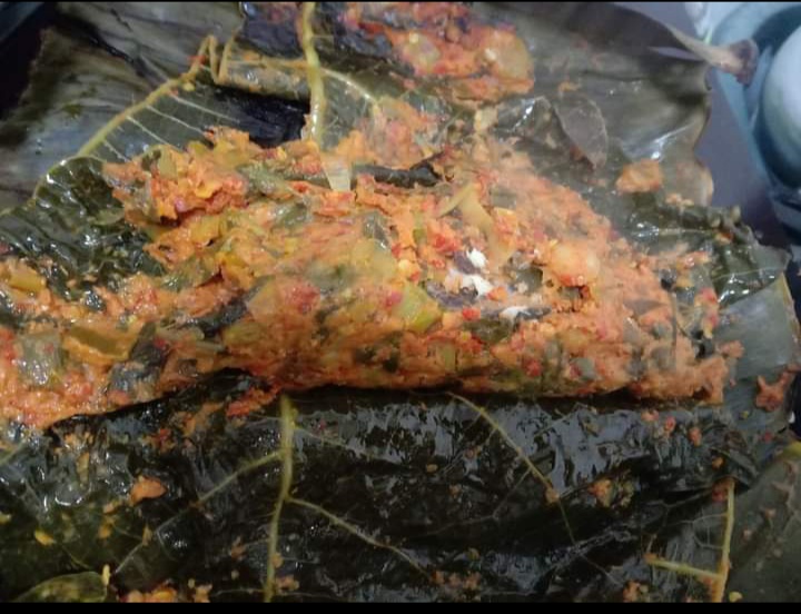 ikan pepes bunga pepaya