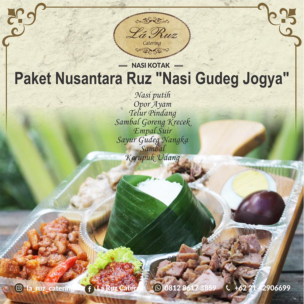 Paket Nusantara Nasi Gudeg Jogya (Box) by La Ruz Catering