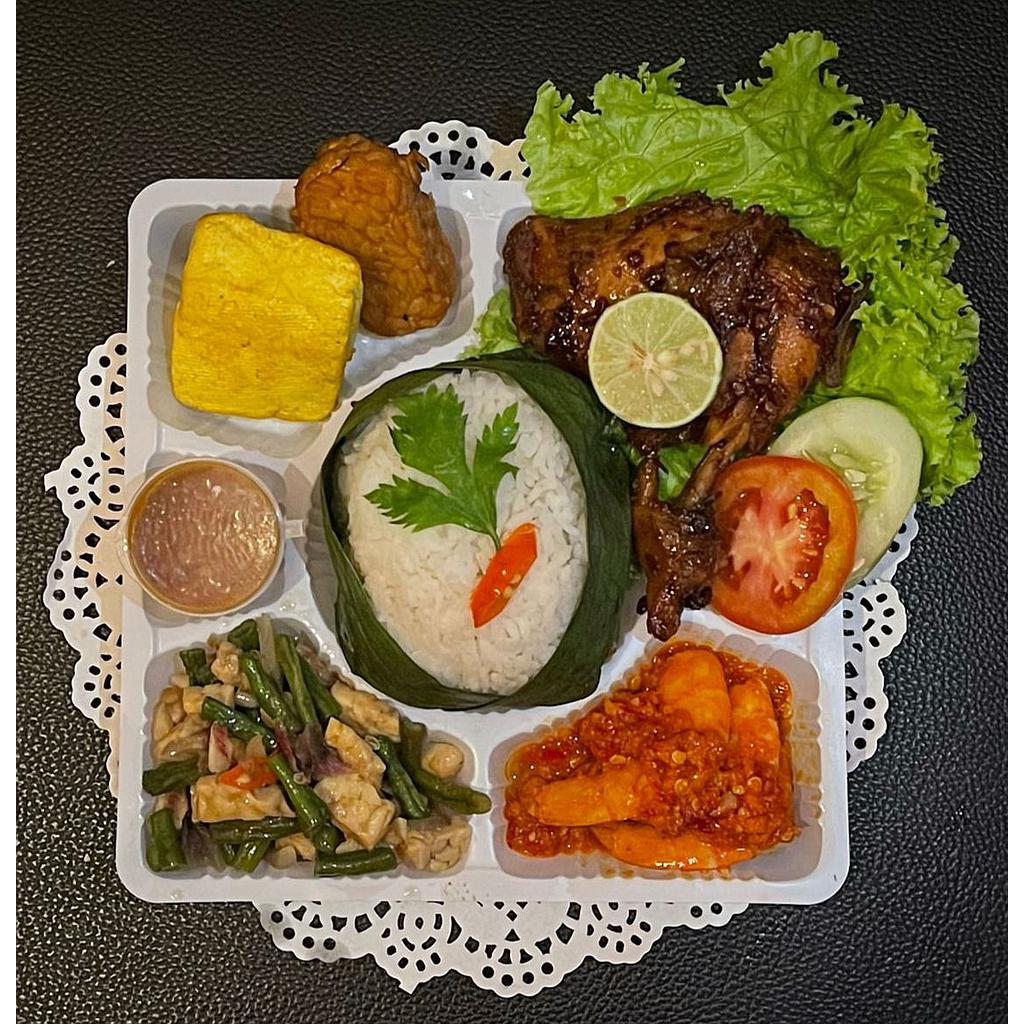 Paket Ayam Bakar Rujak + Udang Balado by Masakan Ibuku