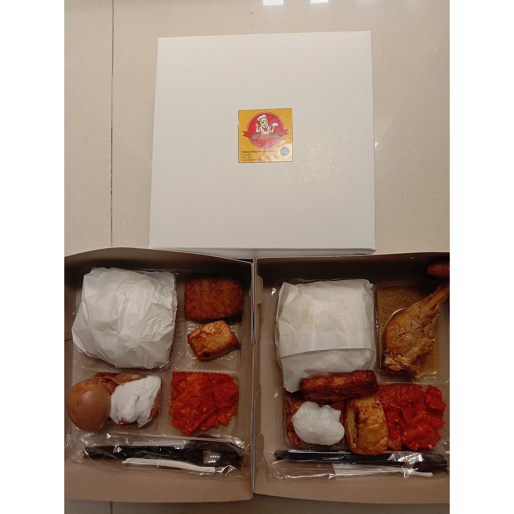 Paket nasi gudeg nangka ayam &amp; paket nasi gudeg nangka telor