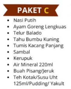 Paket C - Nasi Ayam Goreng Lengkuas Kedai Kayumanis