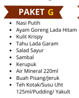 Paket G - Nasi Ayam Lada Hitam Kedai Kayumanis