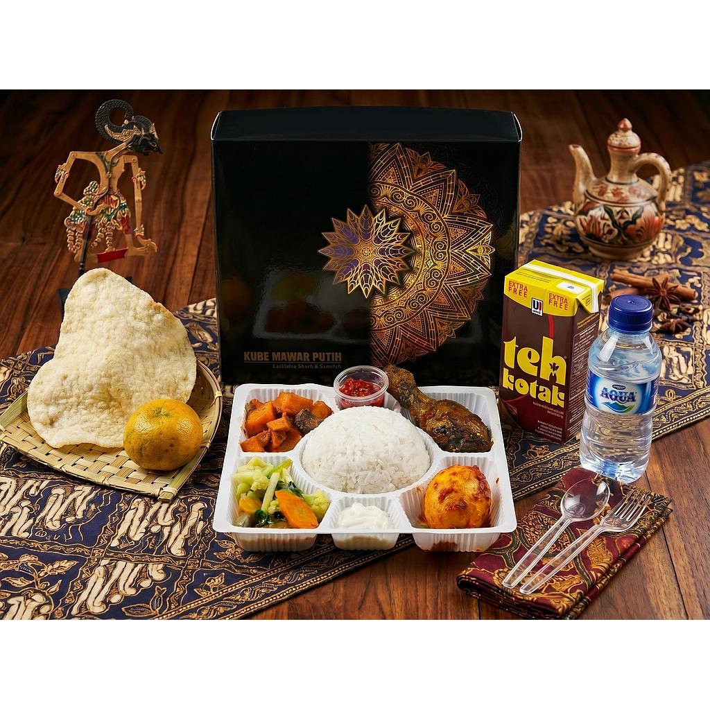 Nasi Box Kube Mawar Putih