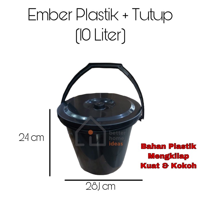 Ember Plastik 10lt dengan tutup