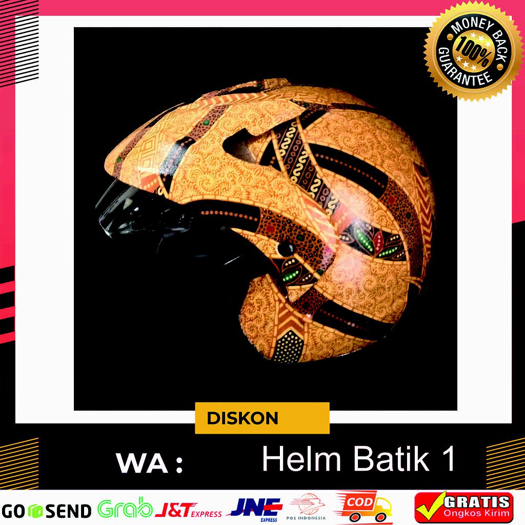 Helem SNI Kain Batik Asli Unik by order Helm Handmade Produk UMKM