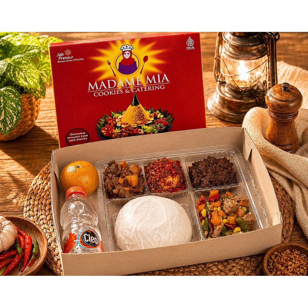 Paket Nasi Rendang daging