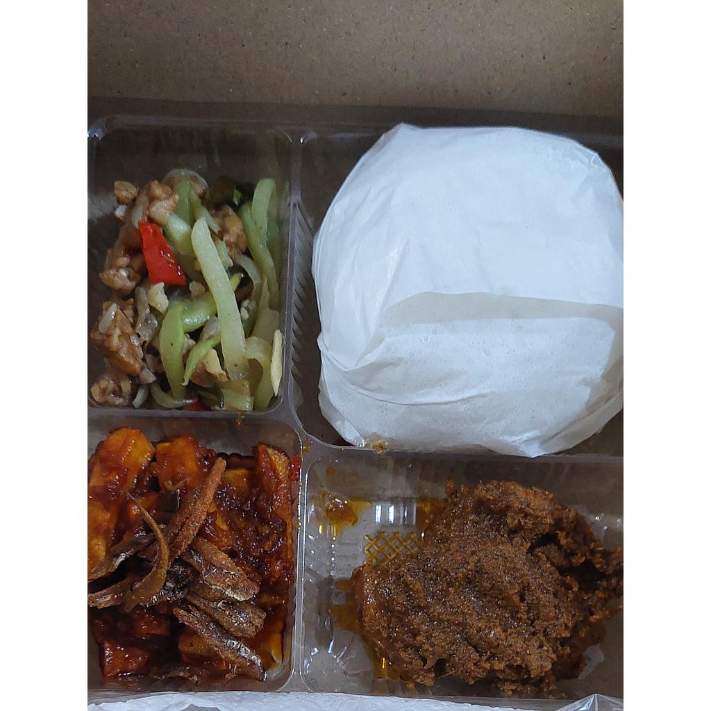 Paket Nasi Rendang daging