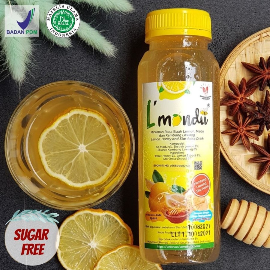 Minuman Lemon Madu Lemondu Rasa Kembang Lawang 250 ml