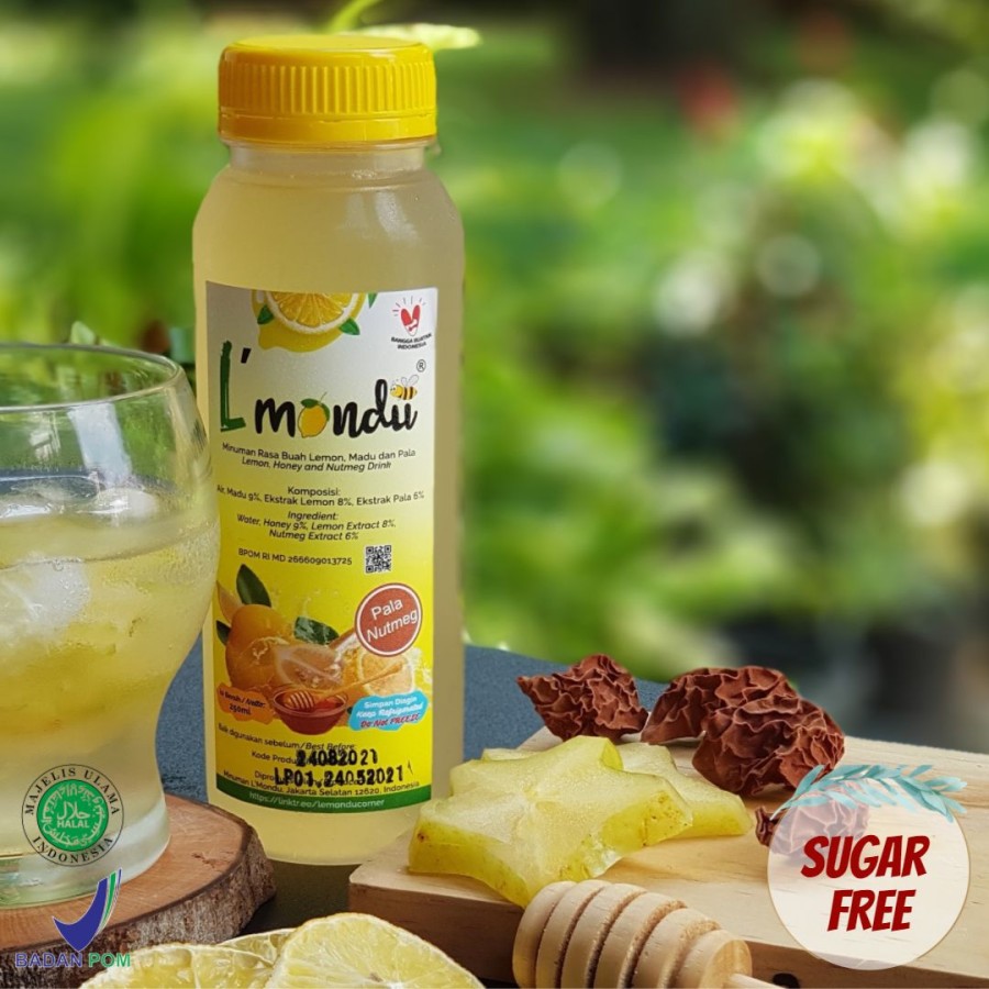 Minuman Lemon Madu Lemondu Rasa Pala 250 ml
