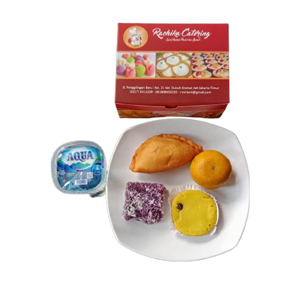 SNACK BOX KETAN ITEM PASTEL KUE LUMPUR BUAH AIR MINERAL