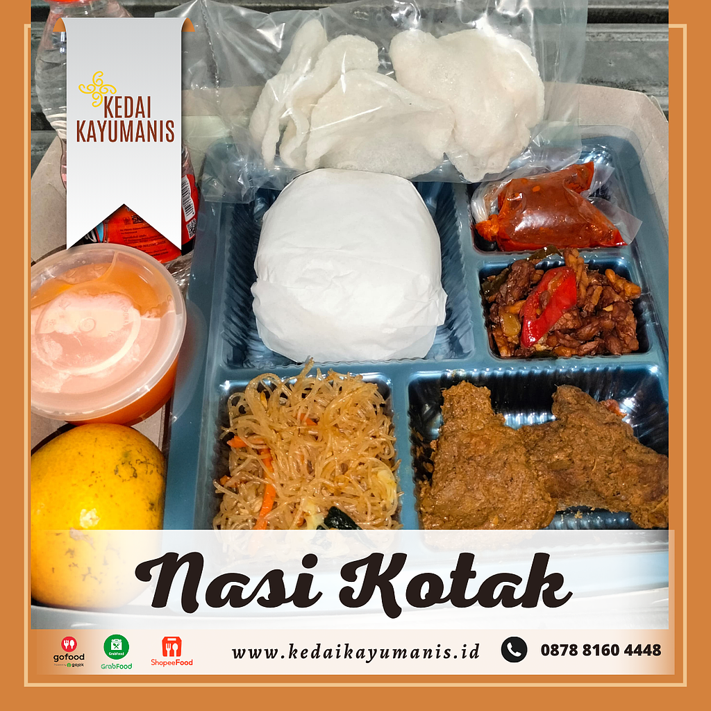 Paket J - Nasi Daging Rendang Kedai Kayumanis